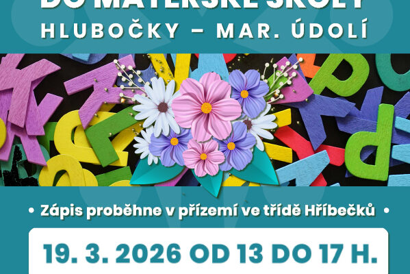 Zápis dětí do naší MŠ 19. 3. 2026